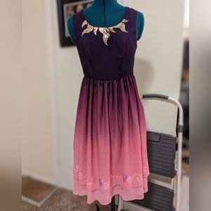 Tangled Disney Rapunzel ombre sleeveless dress size small